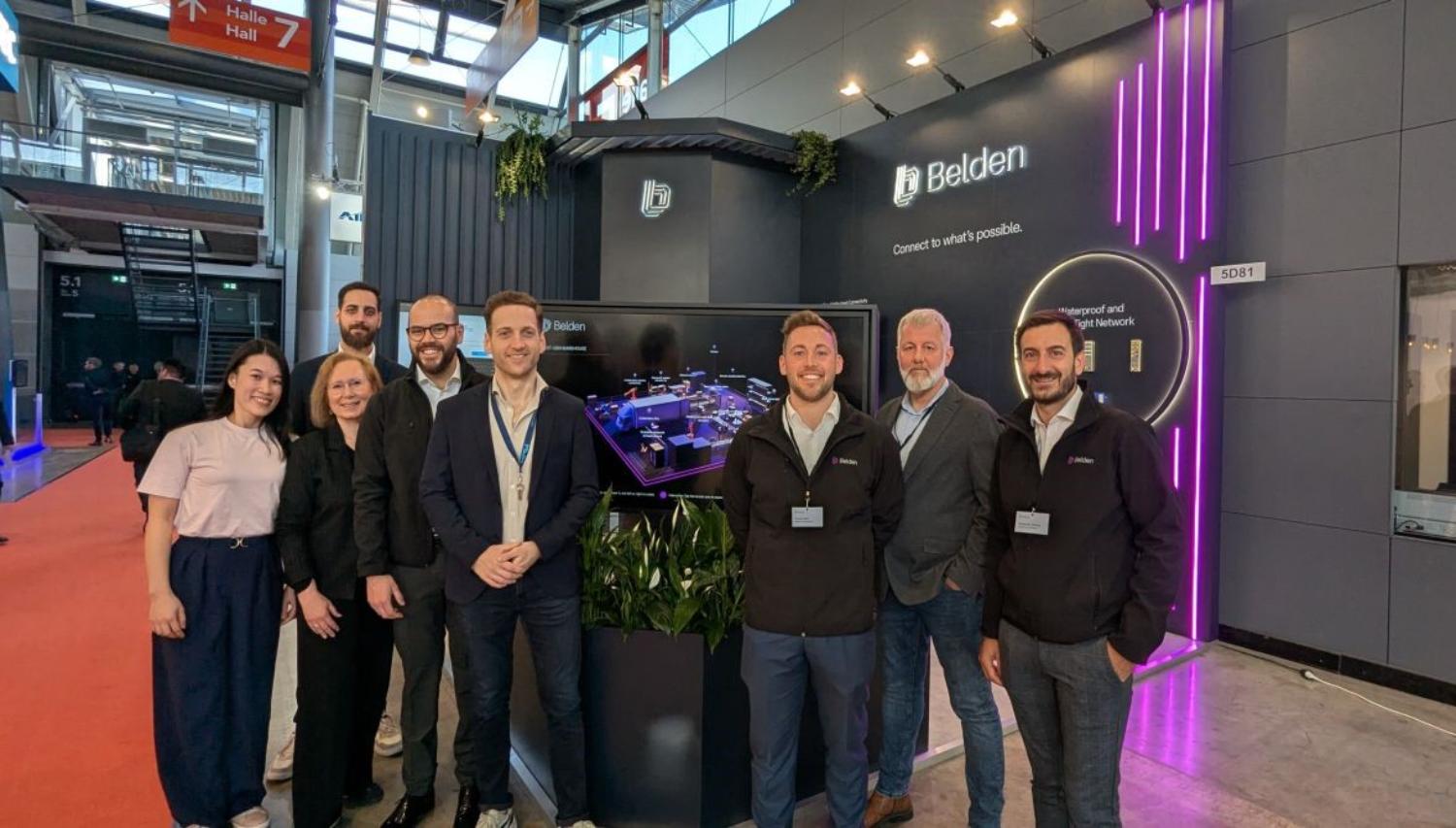 Belden booth at the LogiMAT Trade Show 2025 in Stuttgart, Germany